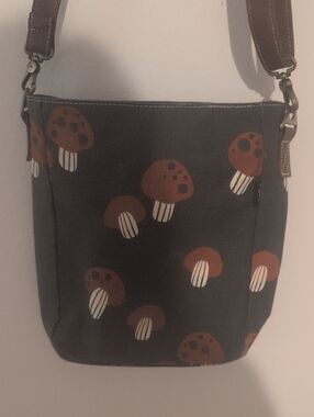 Maika Canvas Mushroom Crossbody Bag
